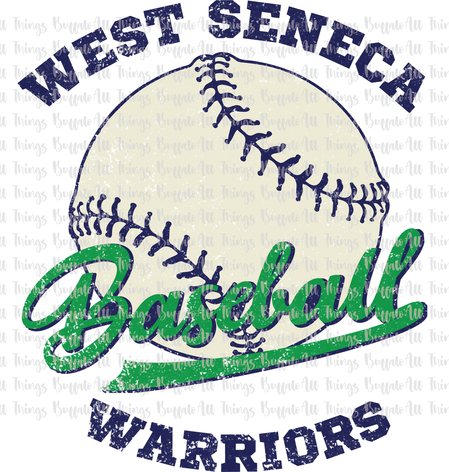 ADD ON- (to an item in my cart) Pocket Image Distressed Baseball